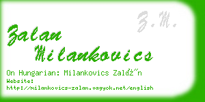 zalan milankovics business card